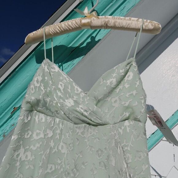 NWT dead/old stock burnout velvet minty mermaid maxi dress - Picture 5 of 13